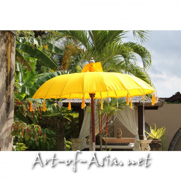 Bild 2 - Bali-Sonnenschirm, 120cm Ø, Saffron / silber